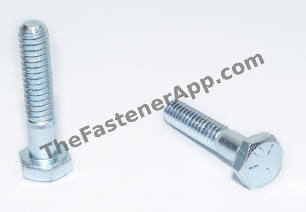 1/4"-20 x 1-1/4" Grade 5 Zinc Hex Cap Screw