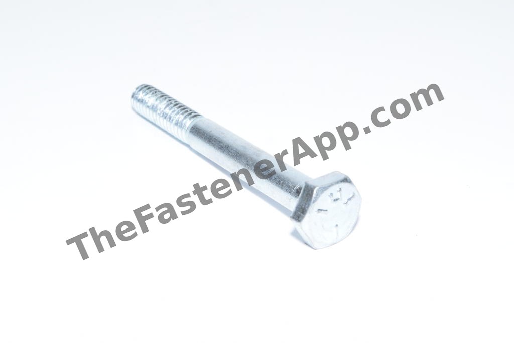 1/4"-20 x 2-1/4" Grade 5 Zinc Hex Cap Screw