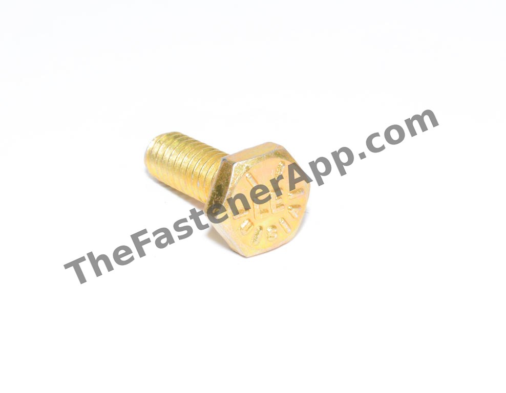 5/8"-11 x 2-3/4" Grade 8 Yellow Zinc Hex Cap Screw