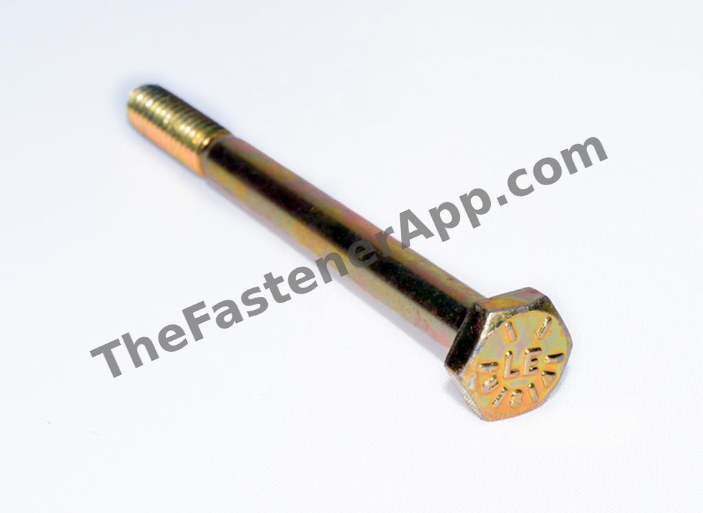 1/4"-20 x 3" Yellow Zinc Finish SAE J429 Grade 8 Hex Cap Screw