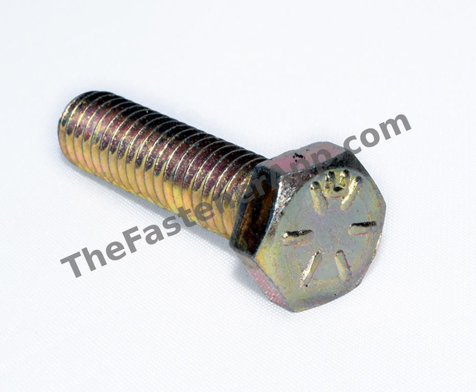 5/16"-18 x 1-1/4" Yellow Zinc Finish SAE J429 Grade 8 Hex Cap Screw