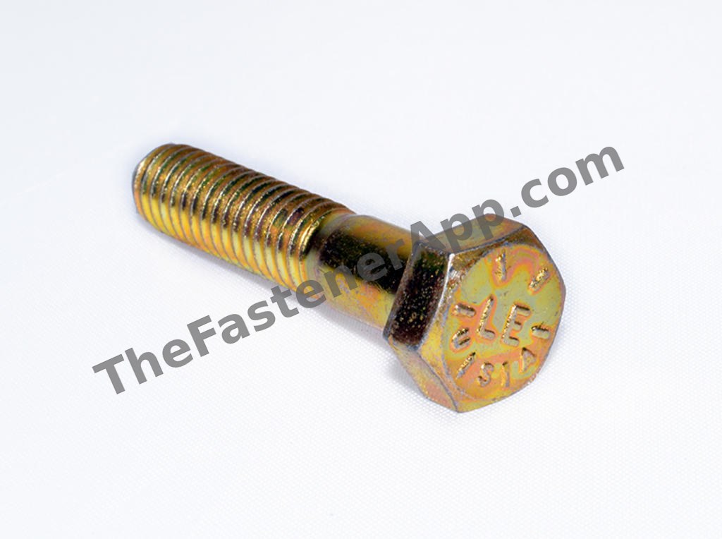 5/16"-18 x 1-1/2" Grade 8 Yellow Zinc Hex Cap Screw