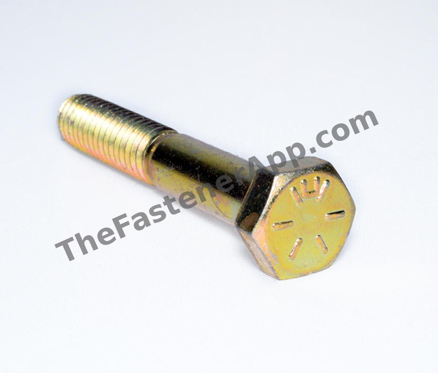 5/16"-18 x 2" Grade 8 Yellow Zinc Hex Cap Screw