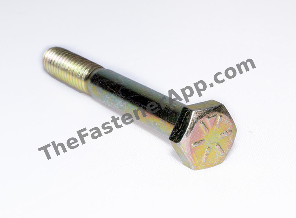 5/16"-18 x 2-1/2" Yellow Zinc Finish SAE J429 Grade 8 Hex Cap Screw