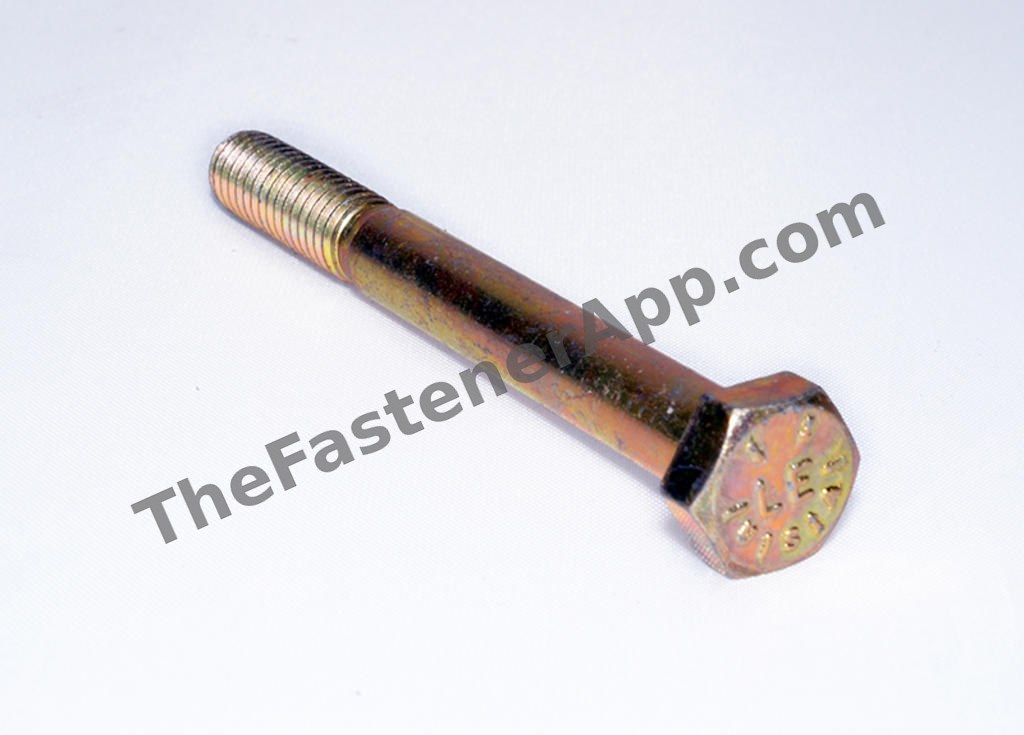 5/16"-18 x 3" Grade 8 Yellow Zinc Hex Cap Screw