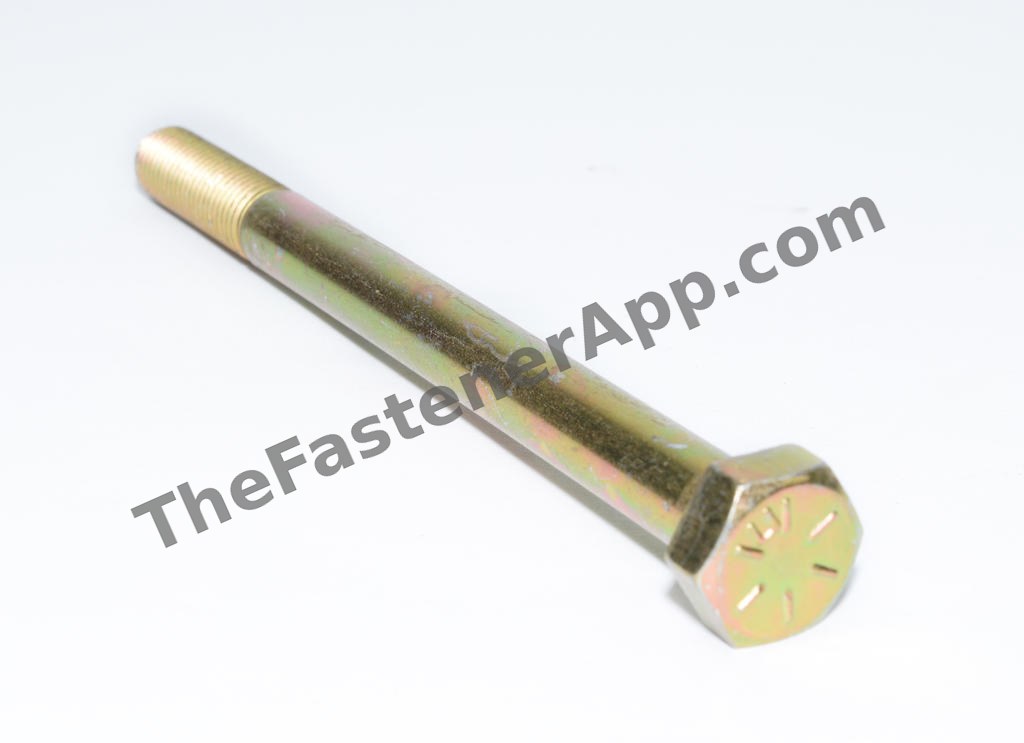 5/16"-18 x 4-1/2" Yellow Zinc Finish SAE J429 Grade 8 Hex Cap Screw