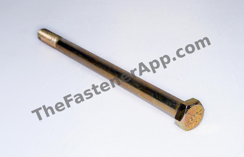 5/16"-18 x 4-1/4" Yellow Zinc Finish SAE J429 Grade 8 Hex Cap Screw