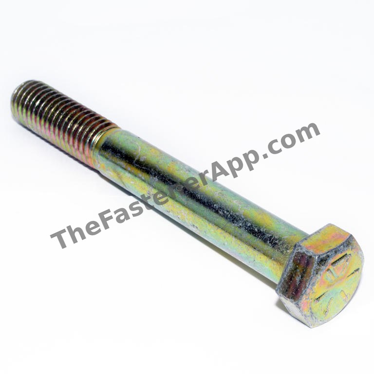1/2"-13 x 4" Grade 8 Yellow Zinc Hex Cap Screw