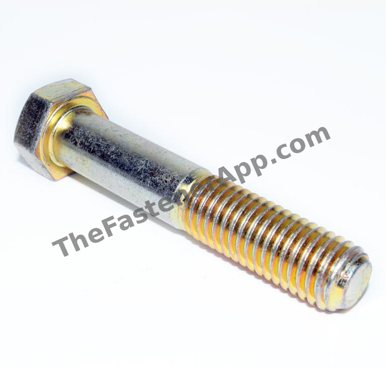 5/8"-11 x 4" Grade 8 Yellow Zinc Hex Cap Screw