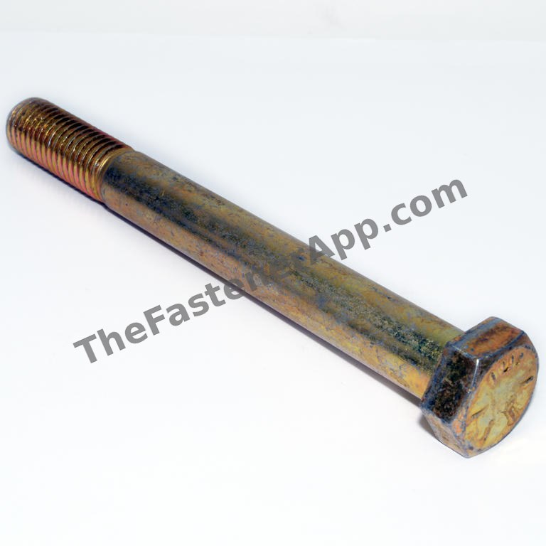 5/8"-11 x 6" Grade 8 Yellow Zinc Hex Cap Screw