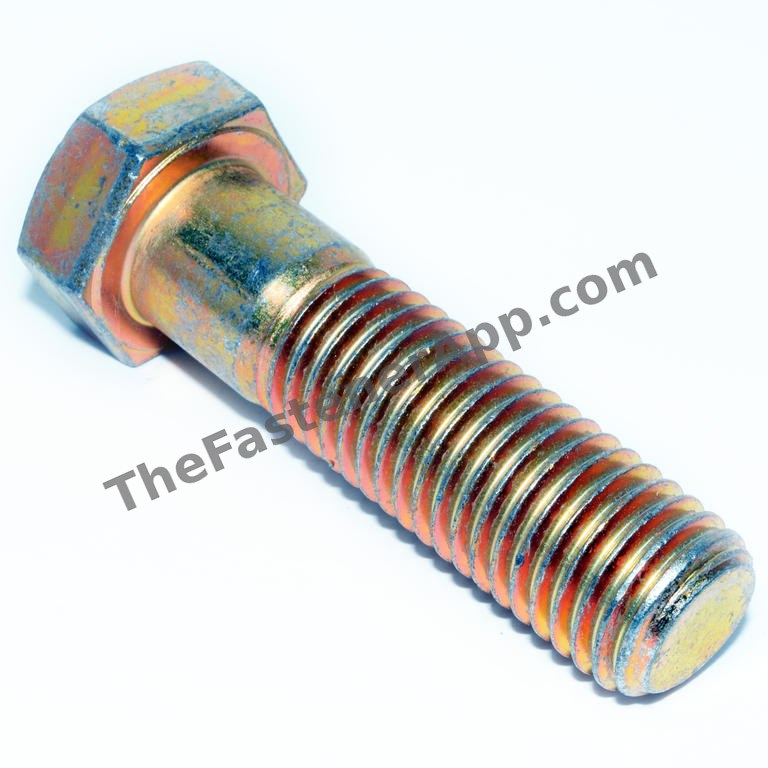 3/4"-10 x 3" Grade 8 Yellow Zinc Hex Cap Screw