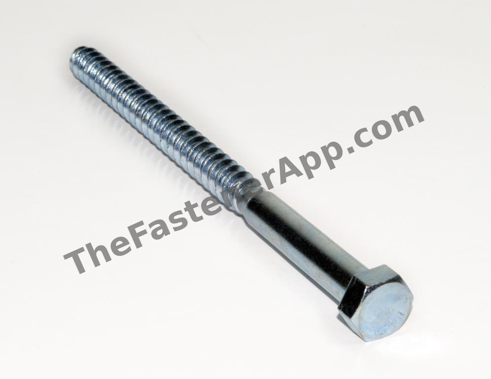 LAG SCREW ZINC 3/8X6