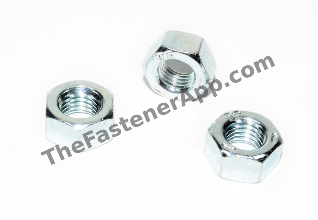 USA MADE GR5 FINISHED HEX NUT 1/4-28 zinc