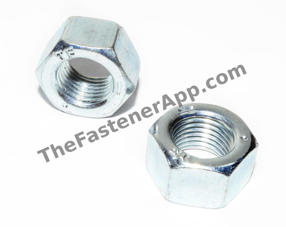 USA MADE GR5 FINISHED HEX NUT 1/2-20 ZINC/YELLOW