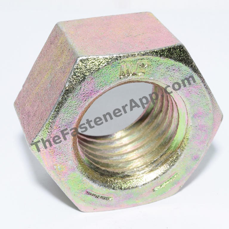GR8 USS HEX NUT 1-1/8-7 ZINC YELLOW