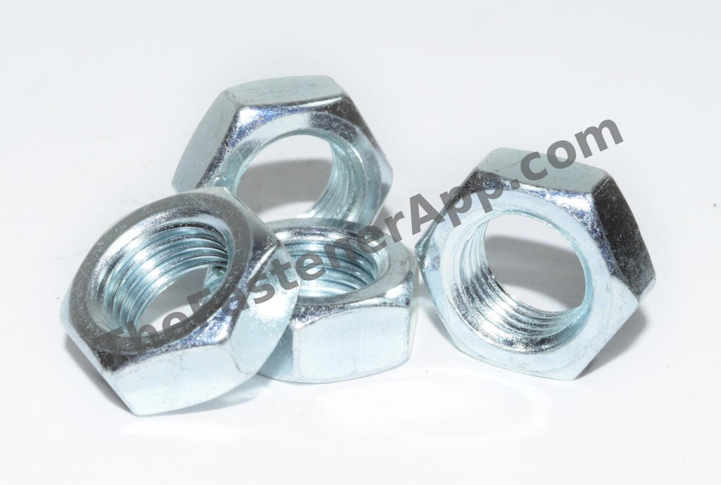 FINISHED HEX JAM NUT 1/2-20 ZINC