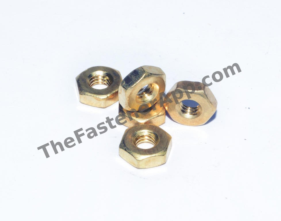 BRASS MACHINE SCREW NUT 6-32