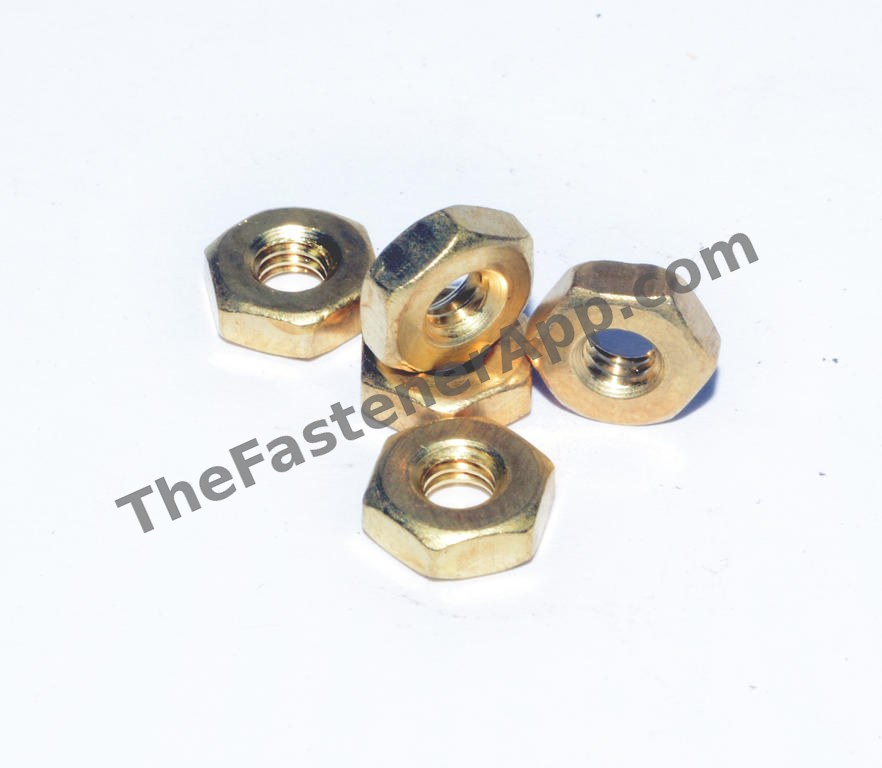 BRASS MACHINE SCREW NUT 12-24