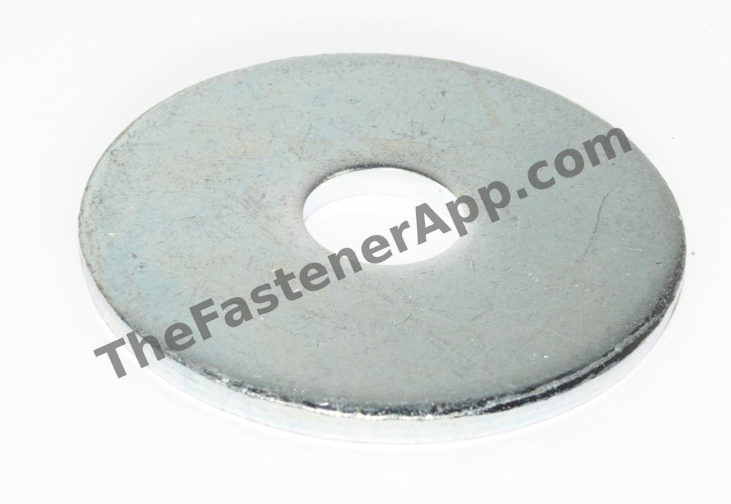 3/8" x 1.750" Zinc Finish Fender Washer