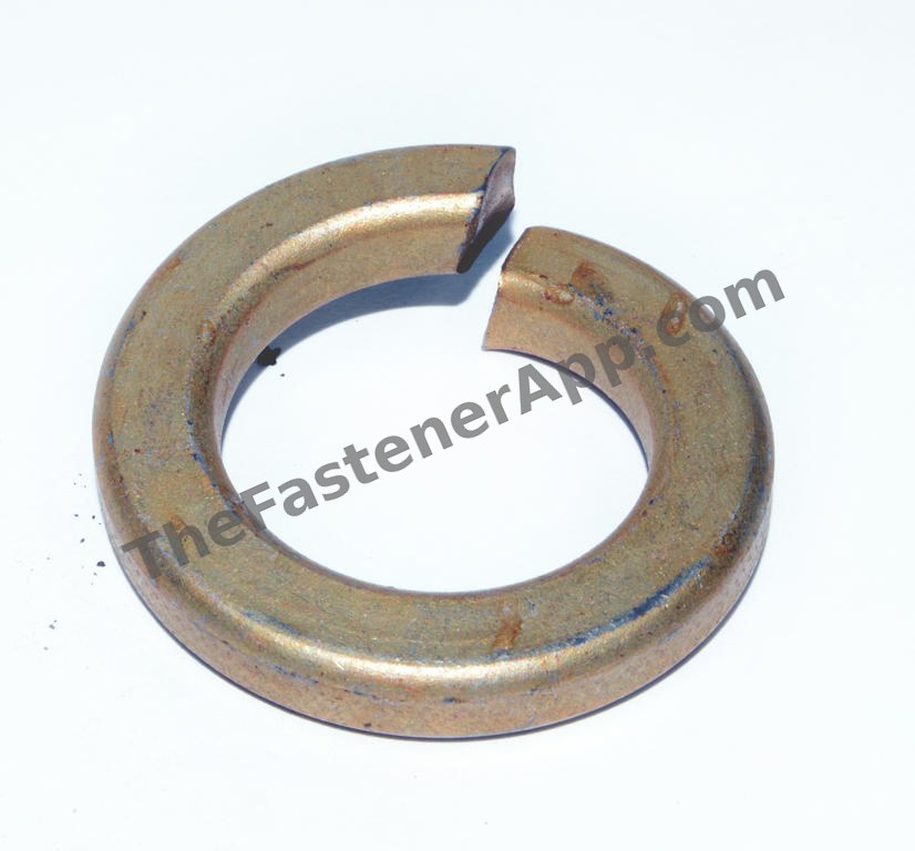 USA MADE MED SPLIT LOCKWASHER DOMESTIC 1-1/4 ZINC/YELLOW