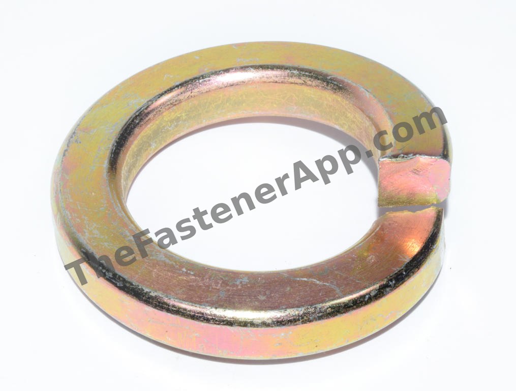USA MADE MED SPLIT LOCKWASHER 1-1/2 ZINC YELLOW