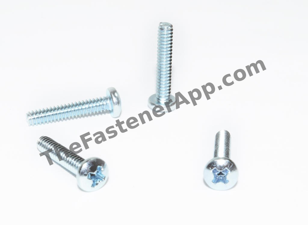 #6-32 x 1/2" Phillips Pan Head Zinc Machine Screw