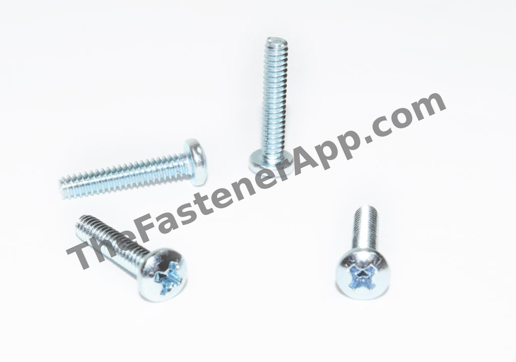 #6-32 x 3/4" Phillips Pan Head Zinc Machine Screw