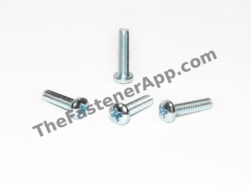 #8-32 x 3/4" Phillips Pan Head Zinc Machine Screw