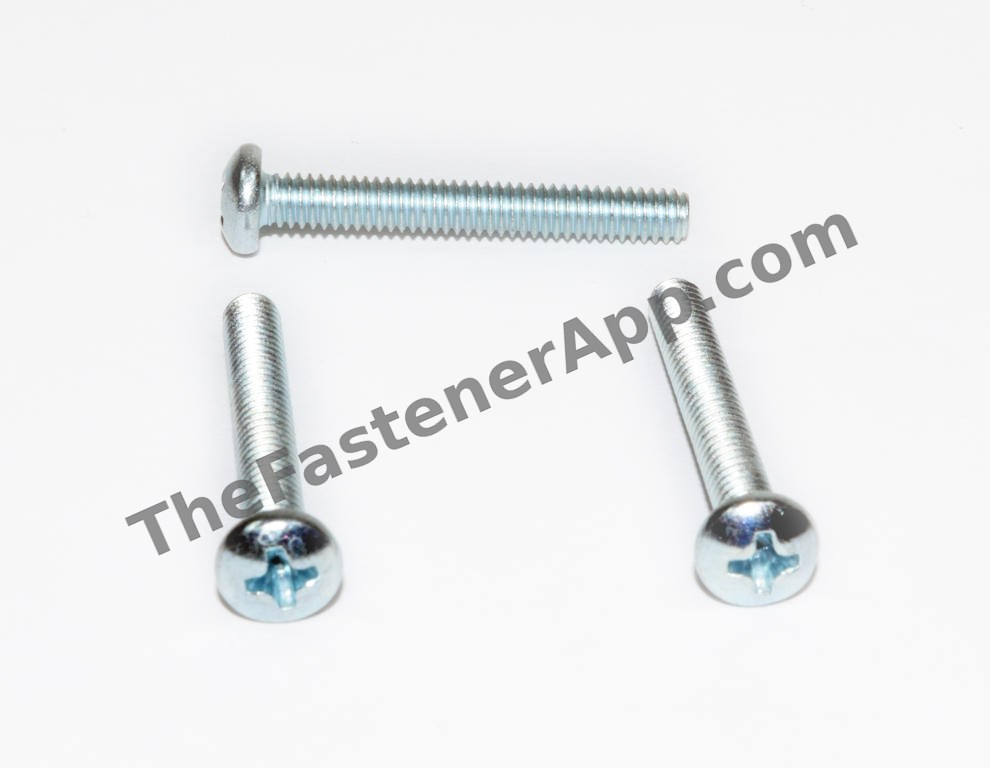 #8-32 x 1-1/2" Phillips Pan Head Zinc Machine Screw