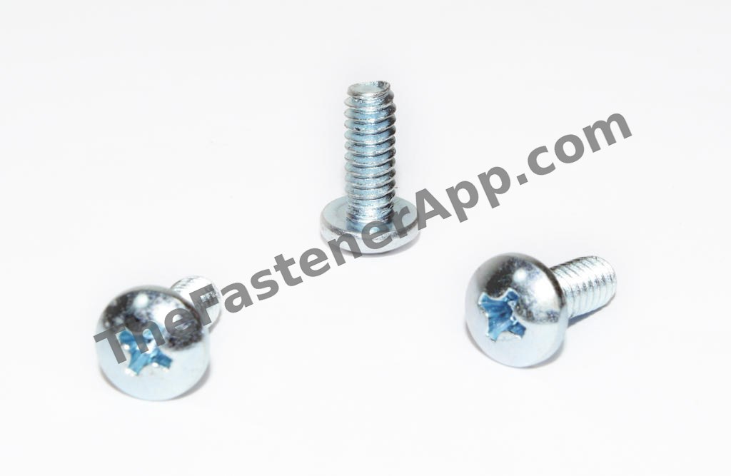 #10-24 x 1/2" Phillips Pan Head Zinc Machine Screw