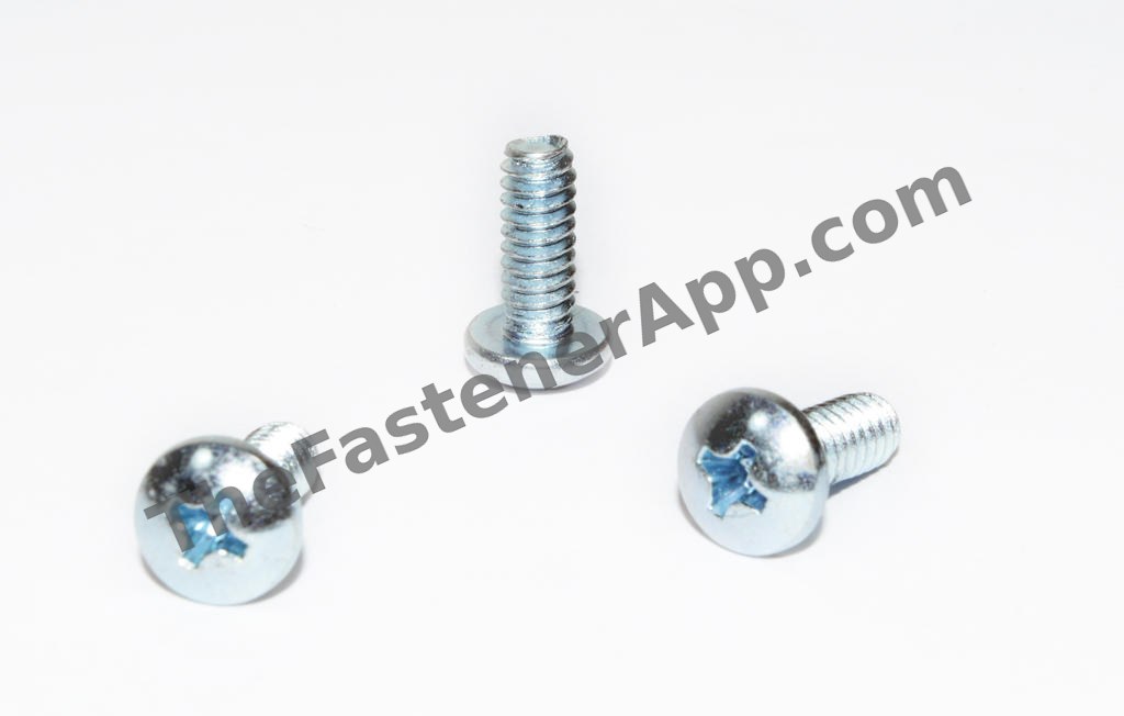 #10-32 x 1/2" Phillips Pan Head Zinc Machine Screw