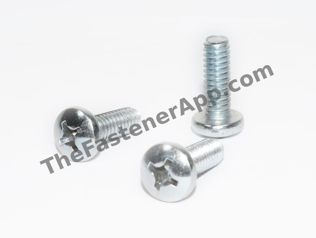 1/4"-20 x 3/4" Phillips Pan Head Zinc Machine Screw