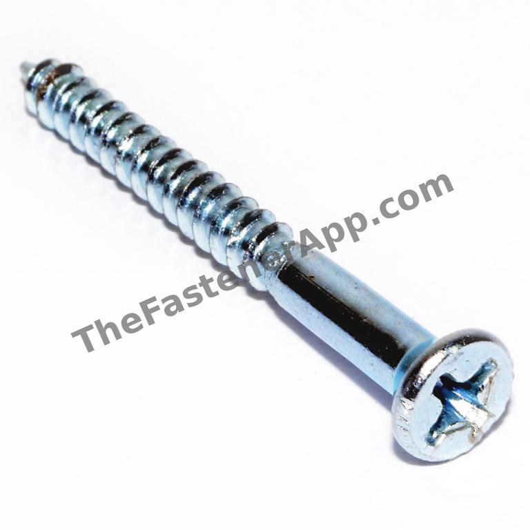 PHILLIPS FLAT WOOD SCREW 8X1-1/2 ZINC