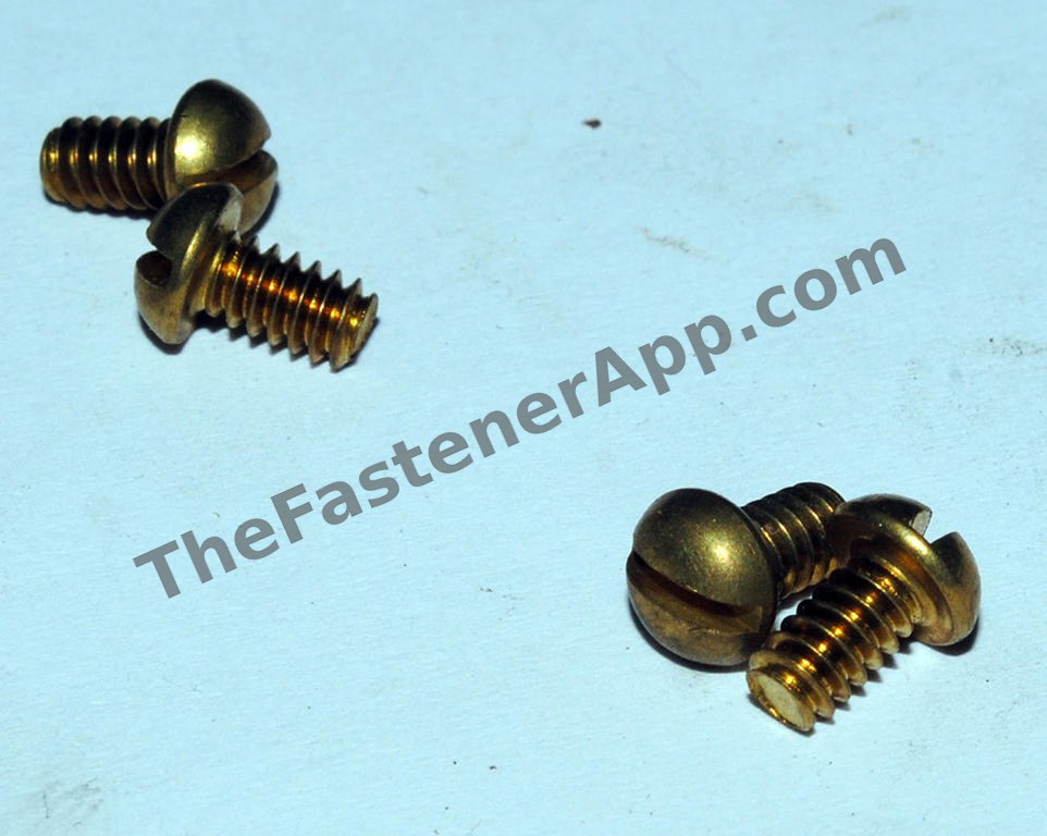 BRASS ROUND SLOT MACHINE SCREW 1/2-13X2-1/2