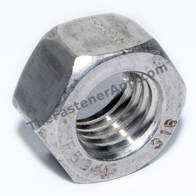316 SS FINISHED HEX NUT 1/2-13