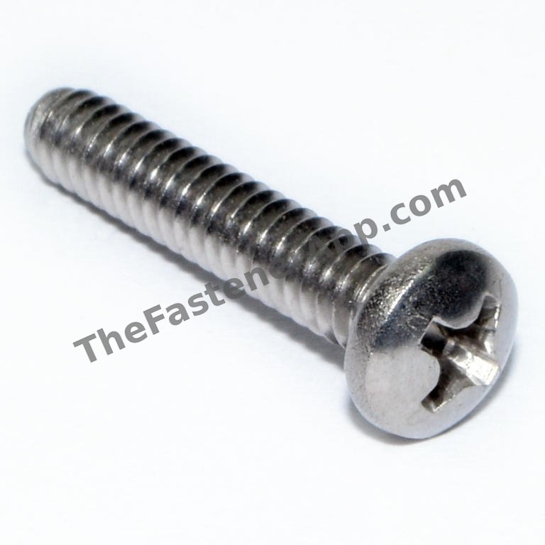 #6-32 x 1" Phillips Pan Head Grade 18-8 SS Machine Screw