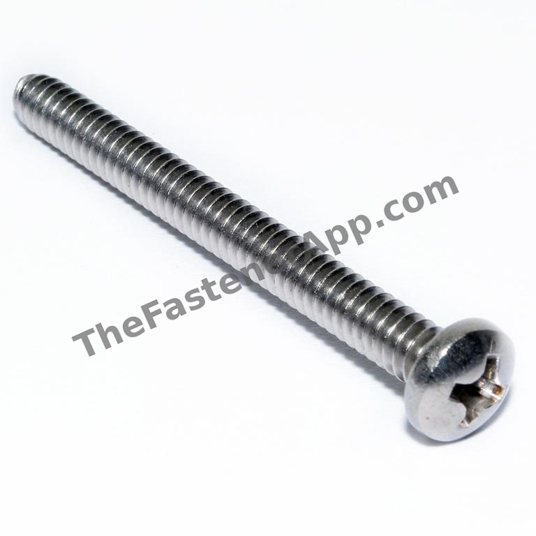 #6-32 x 1-1/2" Phillips Pan Head Grade 18-8 SS Machine Screw