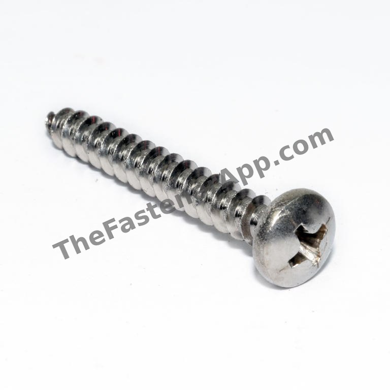 18-8 SS PHIL PAN TAPPING SCREW 10X1-1/2 - SHEET METAL