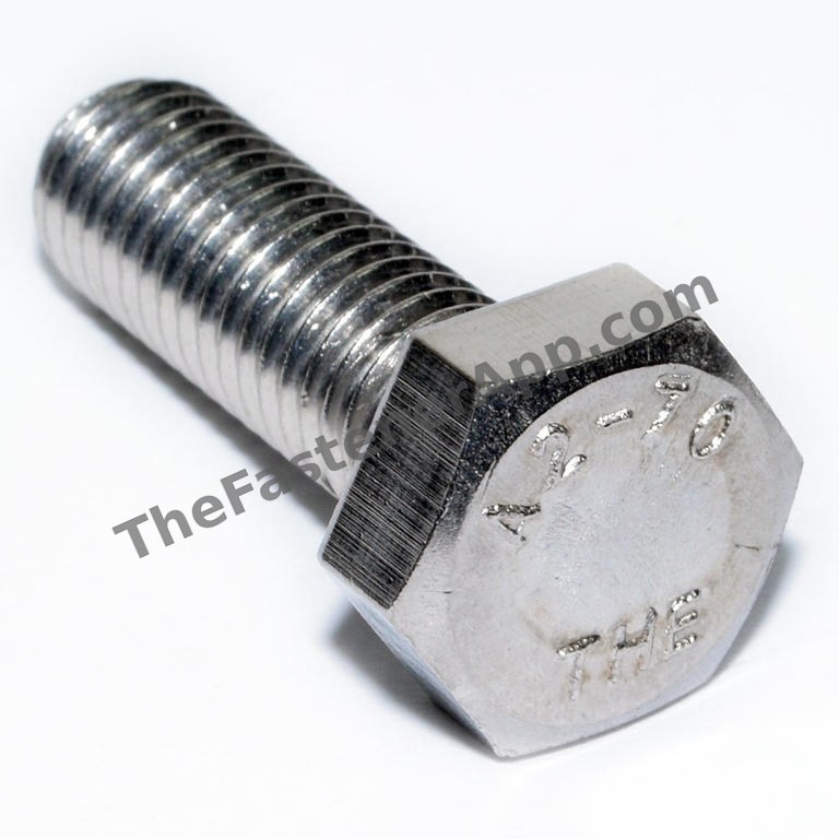 M8-1.25 x 25mm DIN 933 A2-70 SS Hex Cap Screw