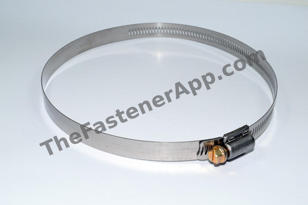 SS HOSE CLAMP WITH CARBON STEEL SCREW #96 3-5/8TO6-1/21