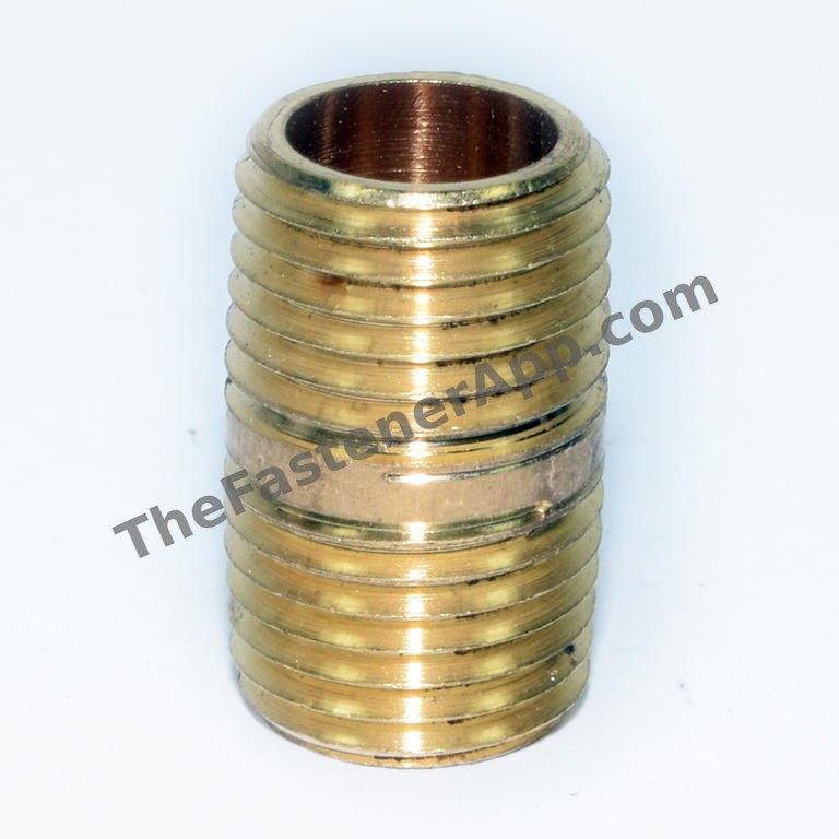 BRASS CLOSE NIPPLE 1/4MPTX7/8 3326X4