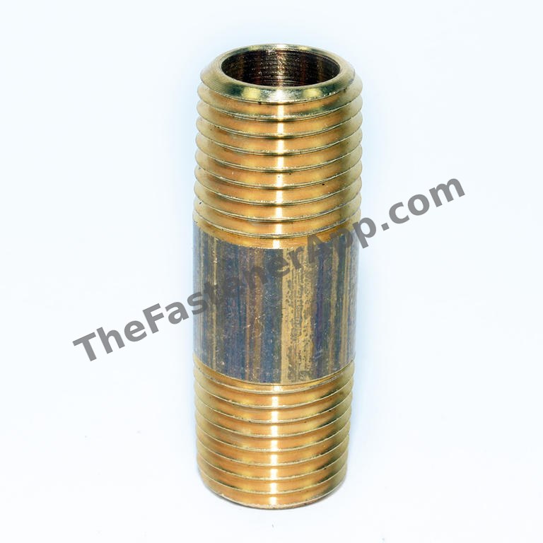 BRASS LONG NIPPLE 3/8MPTX1-1/2 3327X6