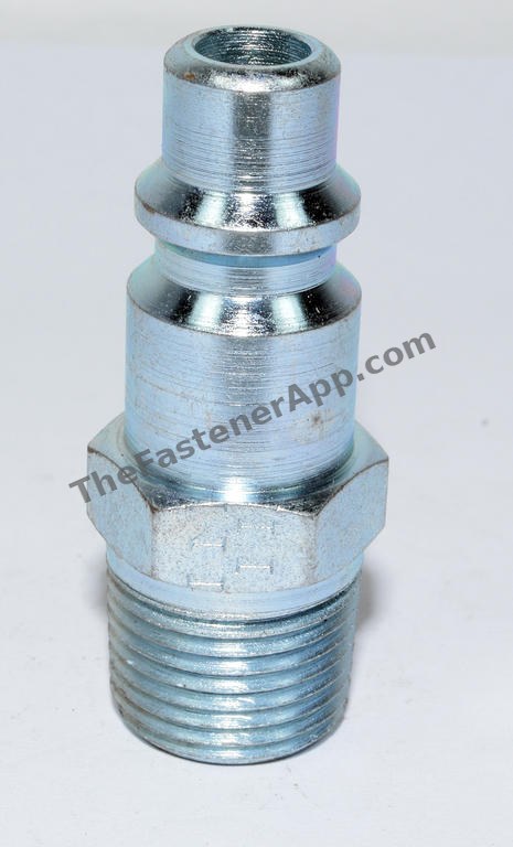 AIR COUPLING PLUG INDUSTRIAL STYLE(1837) 3/8BODY 3/8NPT MALE PLUG H STYLE #1837 (uses 6870520, 141493, 14147401, 14147402 couplers)