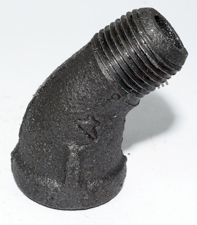 BLACK PIPE 45DEG STR ELBOW 3/8NPT 150#