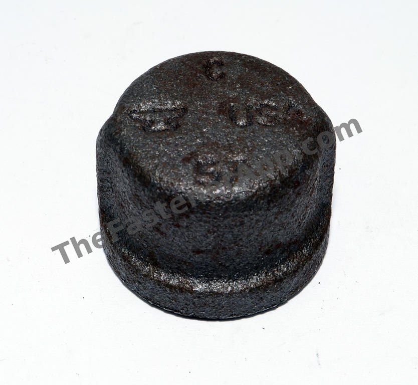 BLACK MALLEABLE PIPE CAP 3/4 NPT 150#