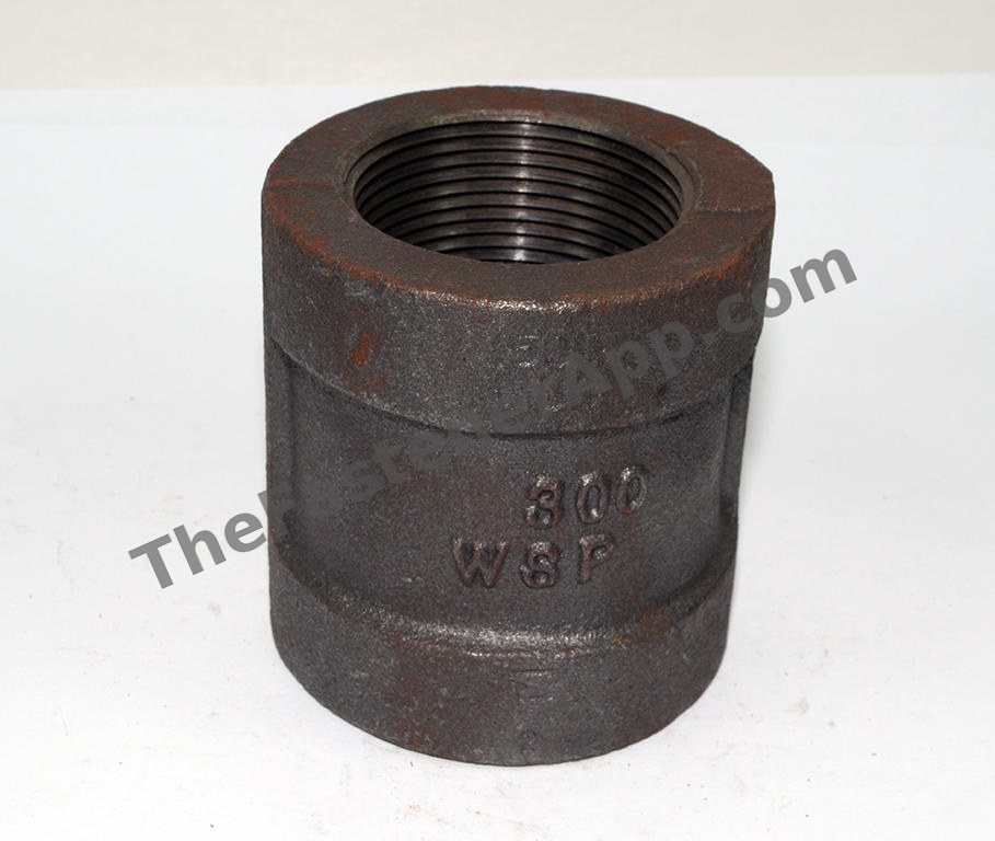 BLACK MALLEABLE PIPE COUPLING FITTING 1 1/4 NPT 300#