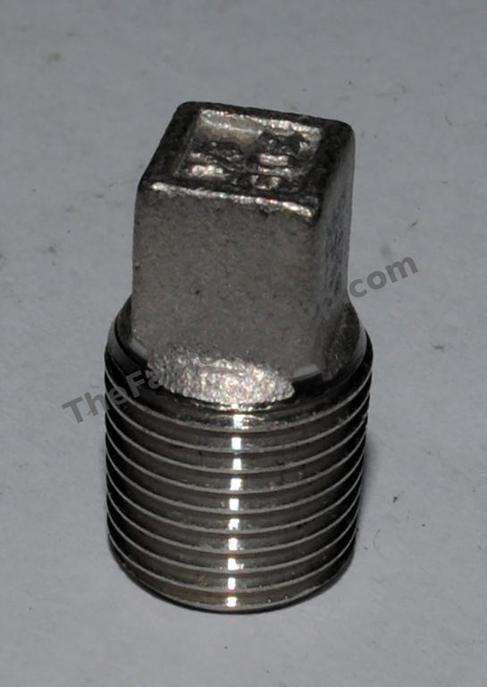 304 SS SQUARE HEAD PLUG 3/8MPT 150PSI