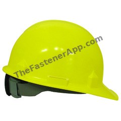 HARD HAT LIME GREEN HI VIZ 6PT RATCHET SUSPENSION