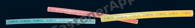 SEMI-RIGID ADHESIVE LINED SHRINK TUBING YELLOW TINTED FOR 12-10 AWG TERMINALS 3/8 X 6"