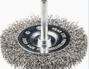 WIRE BRUSH STEM MOUNT STEEL 3X.014